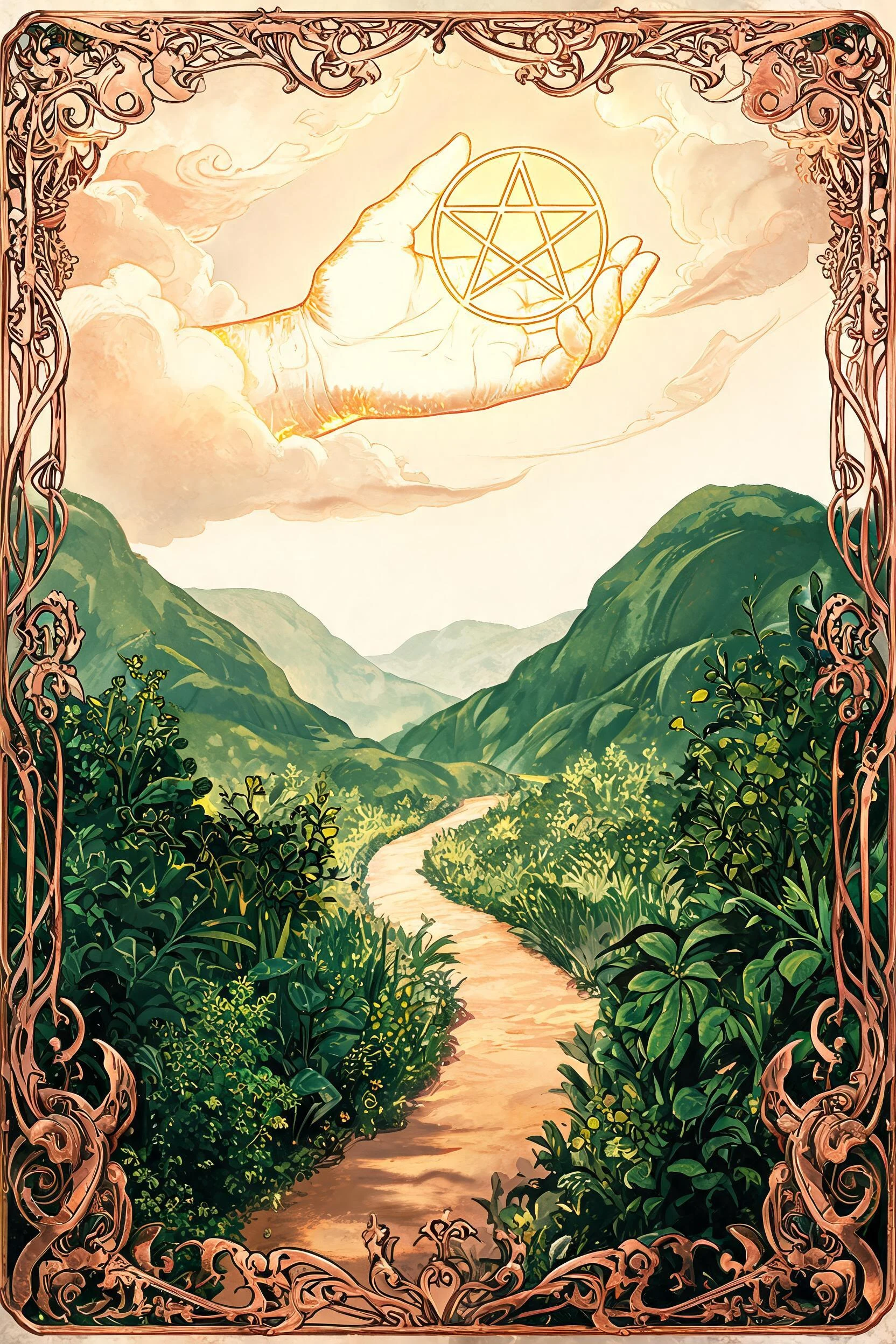 ไพ่ เอซเหรียญ (Ace of Pentacles)