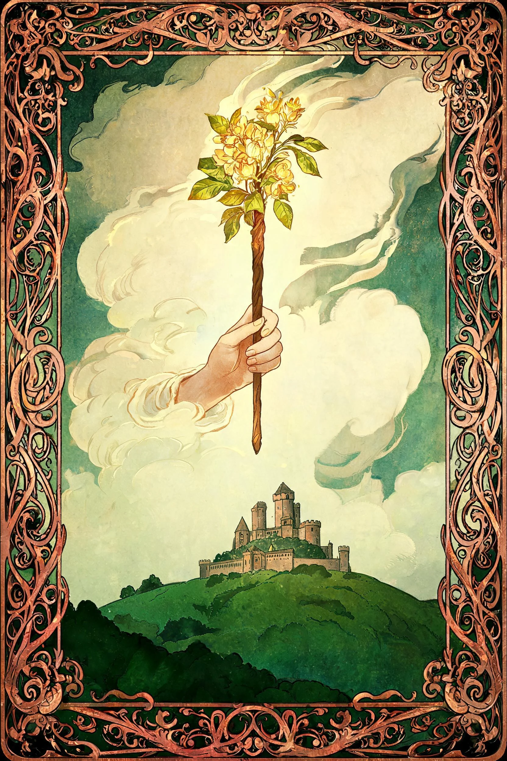 ไพ่ เอซไม้เท้า (Ace of Wands)