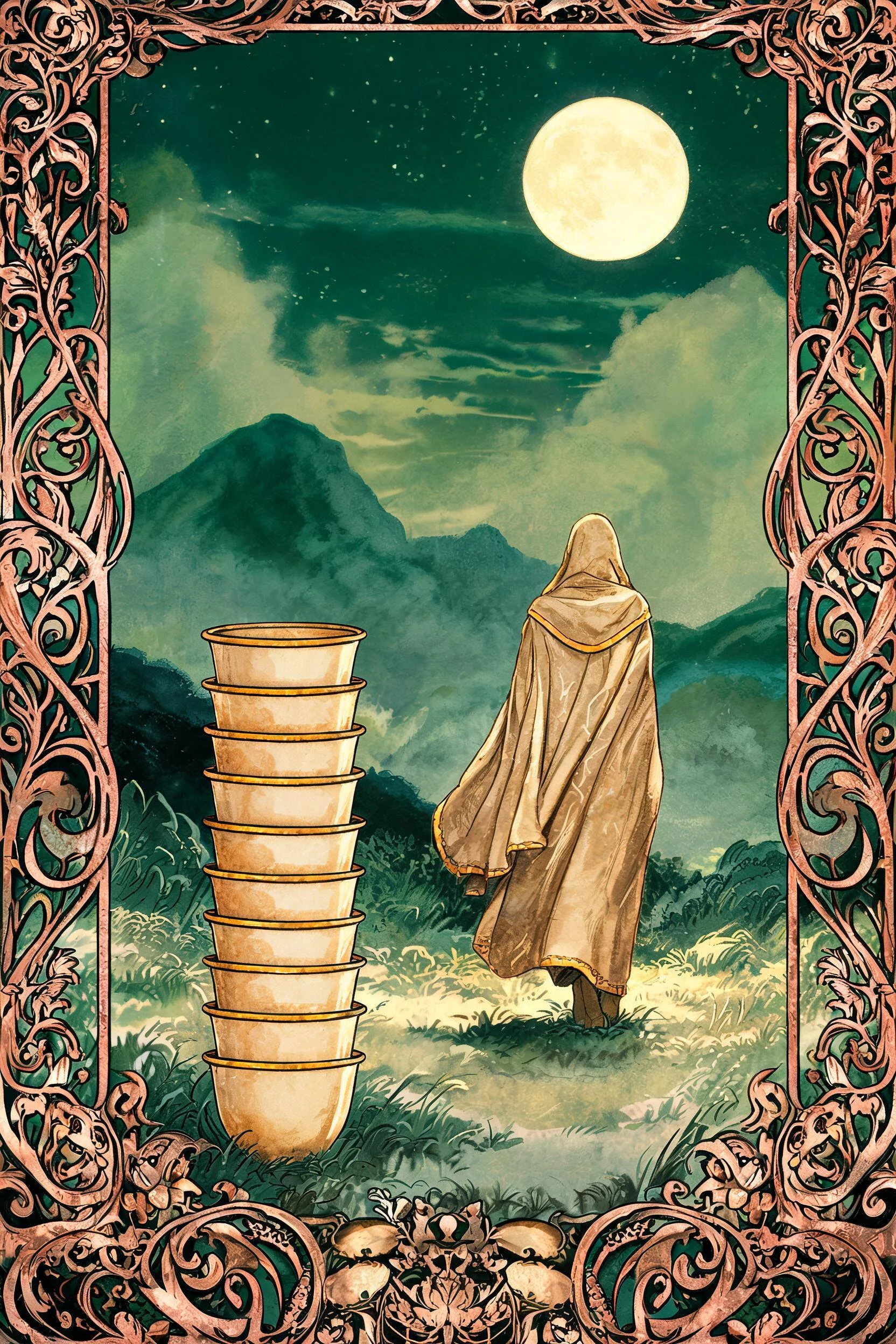 ไพ่ แปดถ้วย (Eight of Cups)
