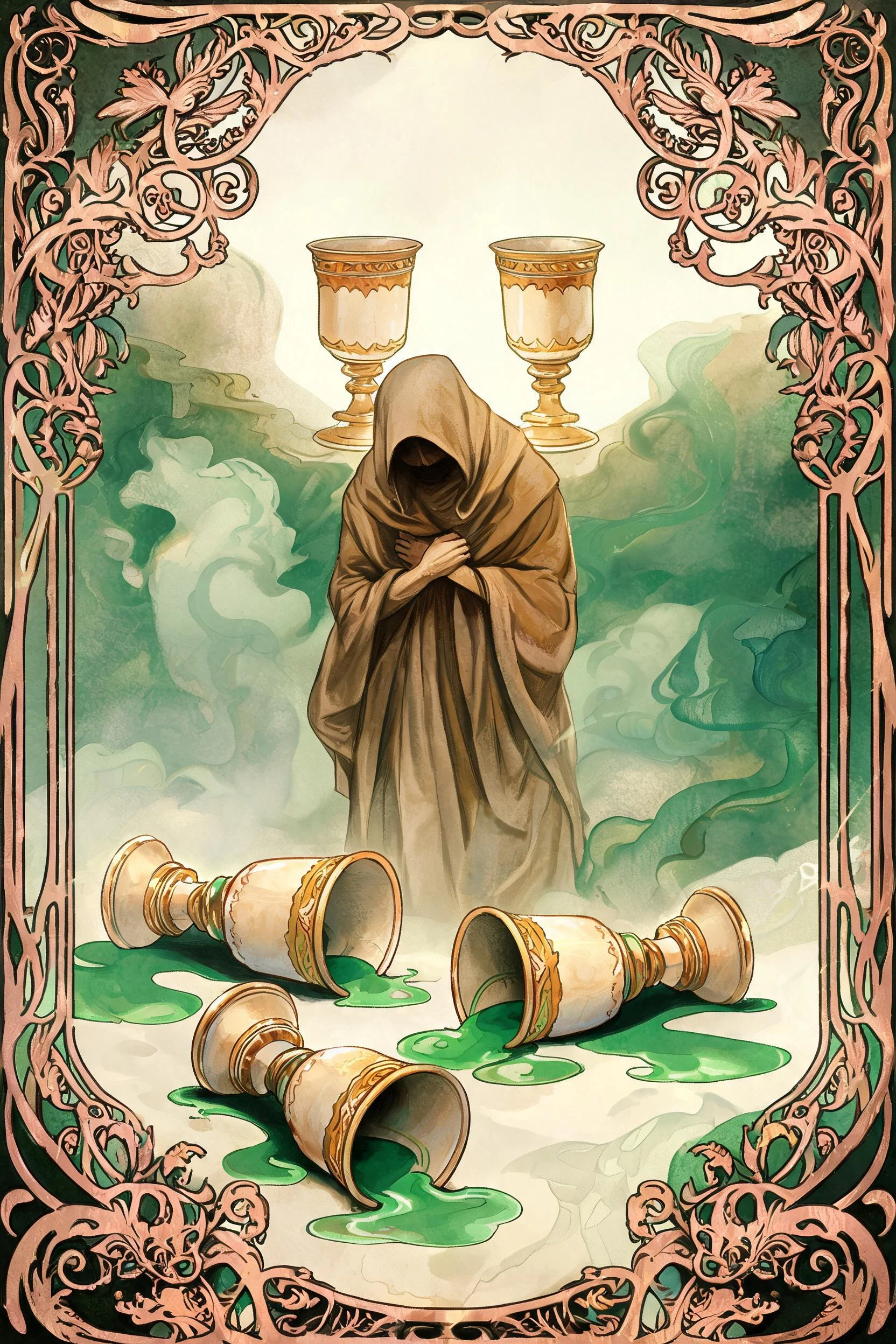 ไพ่ ห้าถ้วย (Five of Cups)
