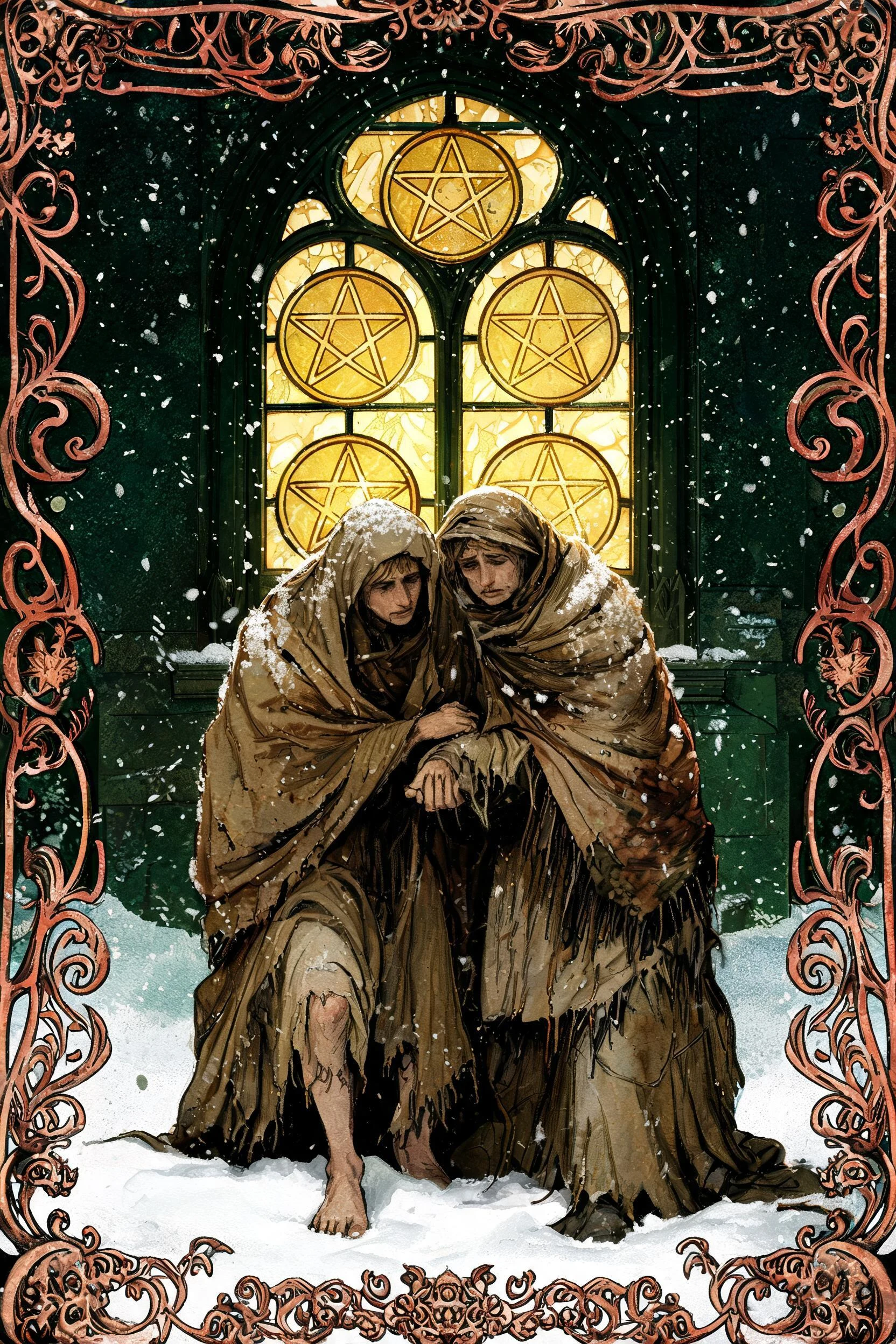 ไพ่ ห้าเหรียญ (Five of Pentacles)