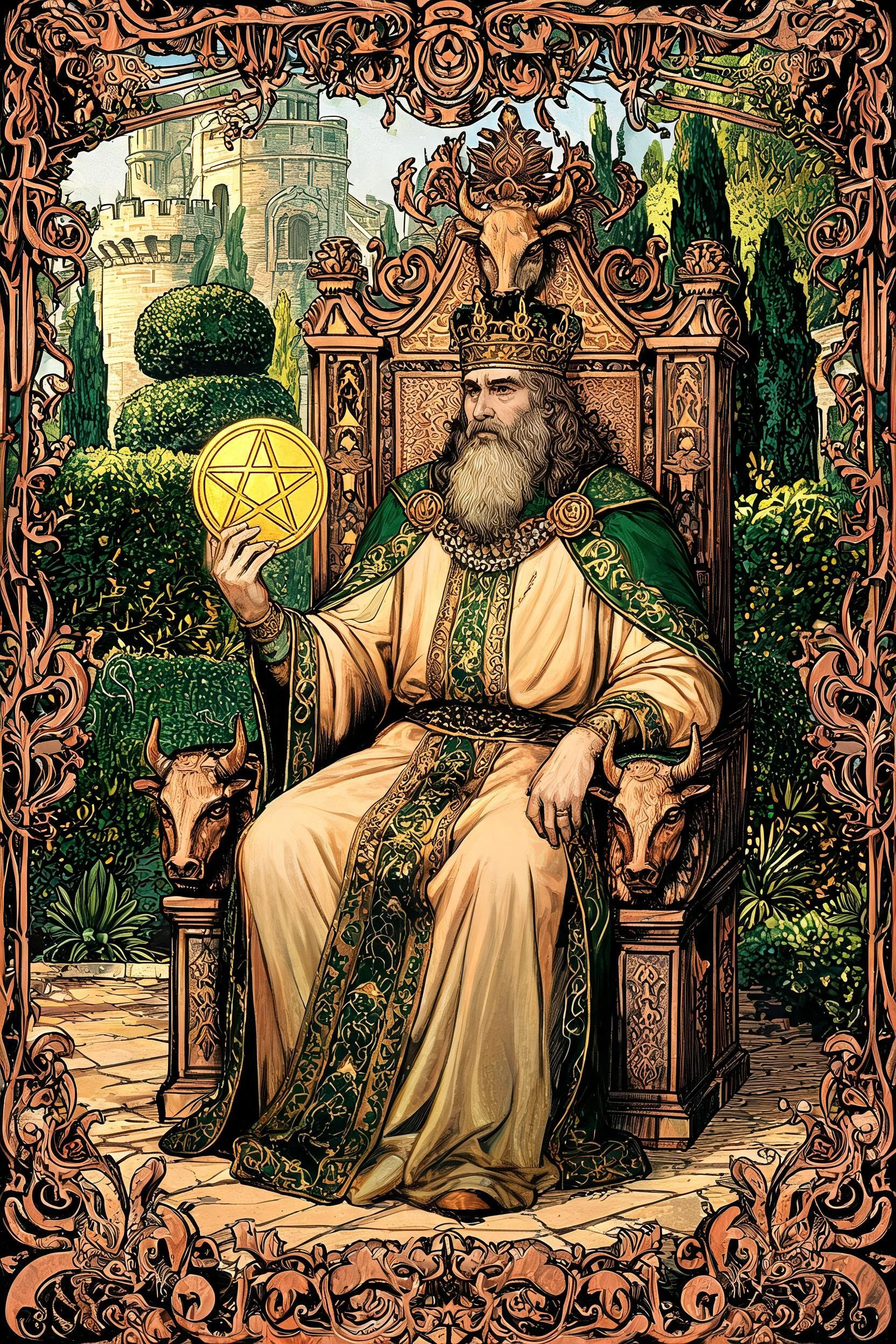 ไพ่ ราชาเหรียญ (King of Pentacles)