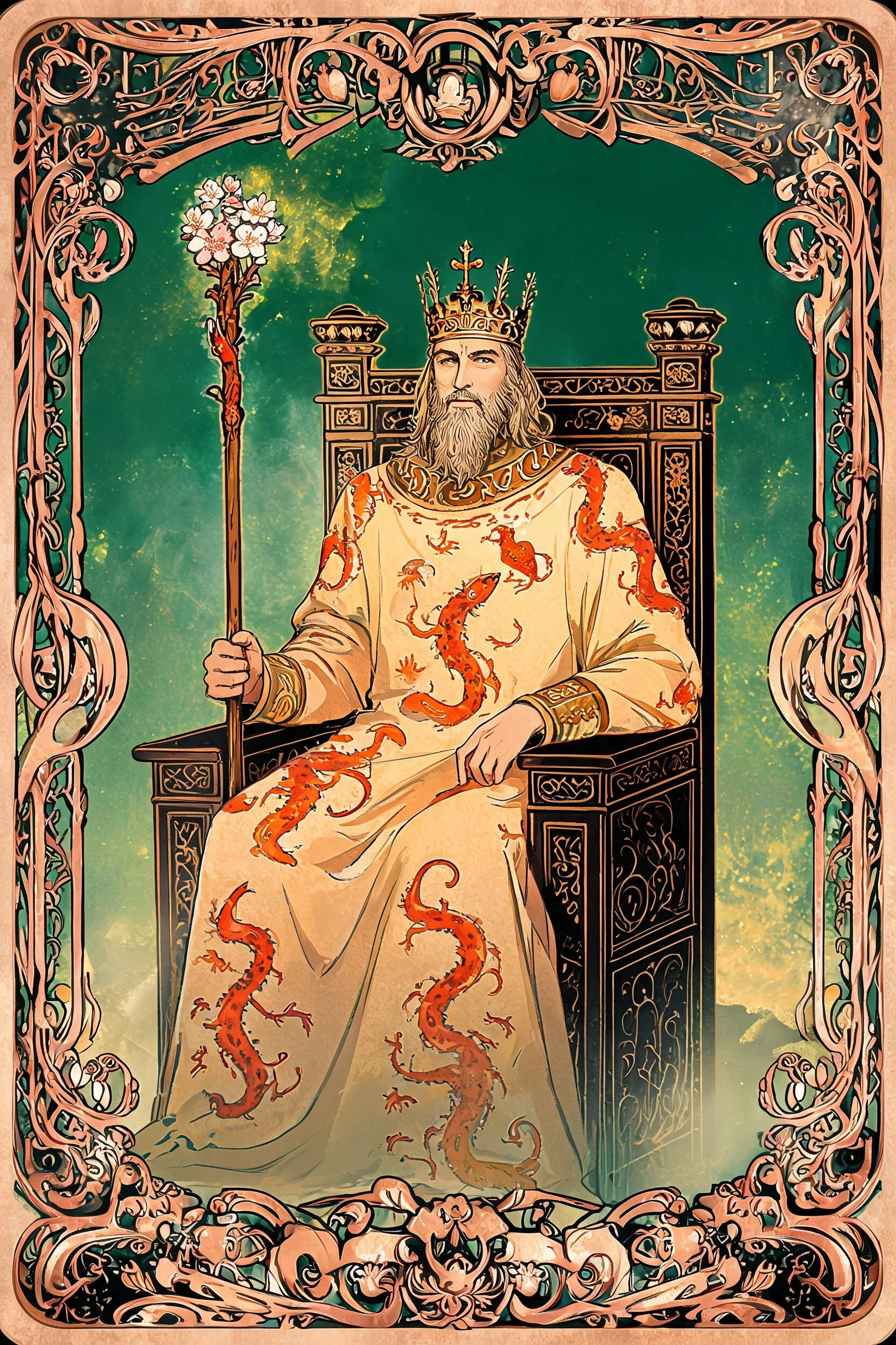 ไพ่ ราชาไม้เท้า (King of Wands)