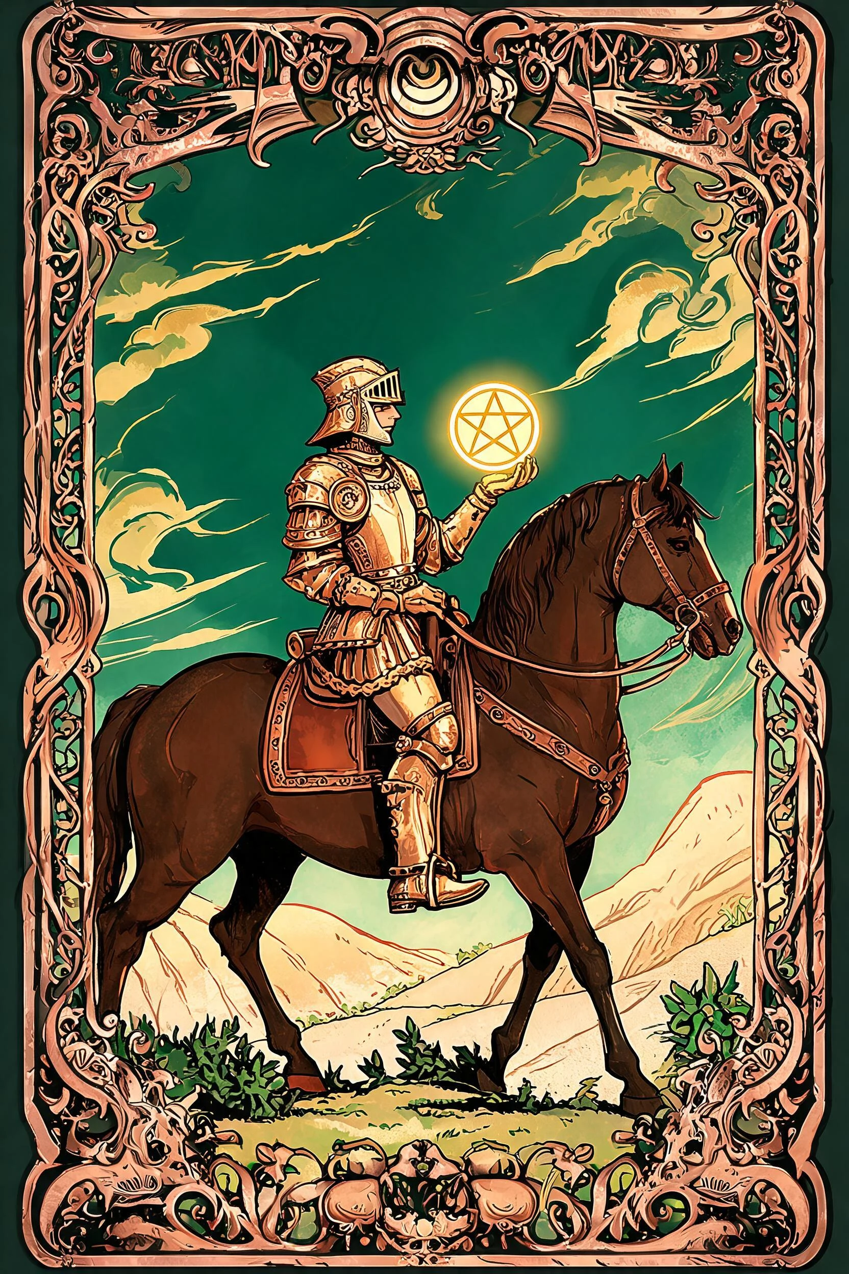 ไพ่ อัศวินเหรียญ (Knight of Pentacles)