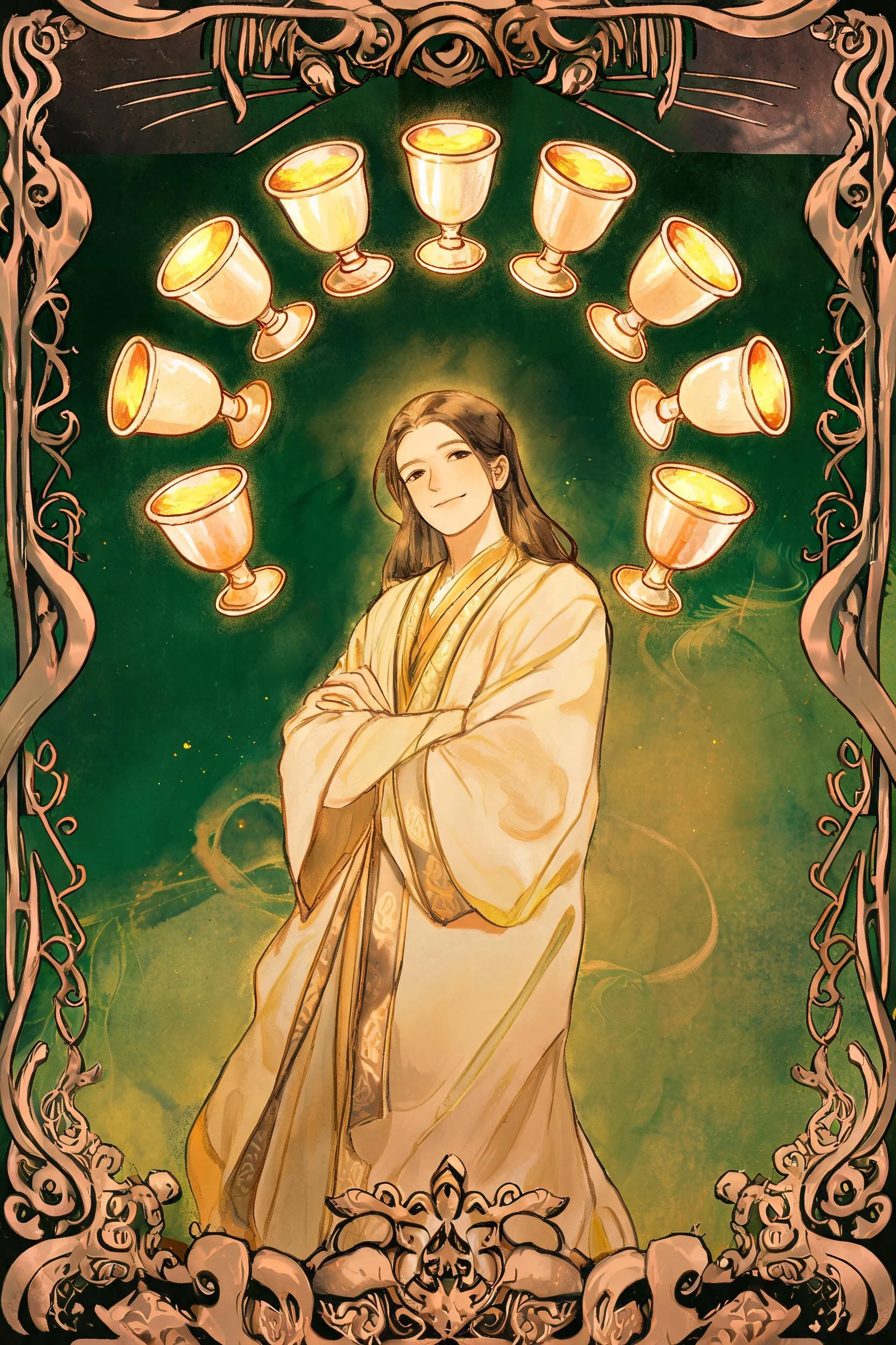 ไพ่ เก้าถ้วย (Nine of Cups)