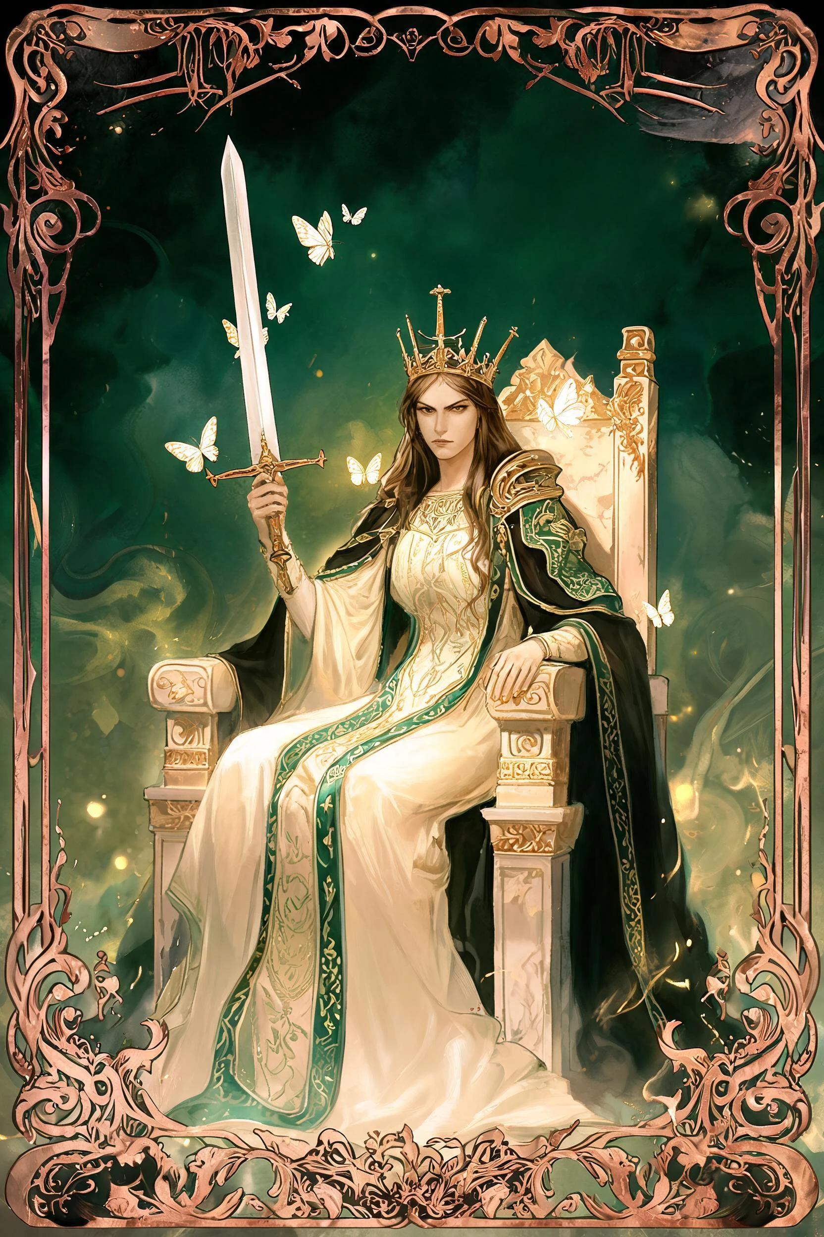 ไพ่ ราชินีดาบ (Queen of Swords)
