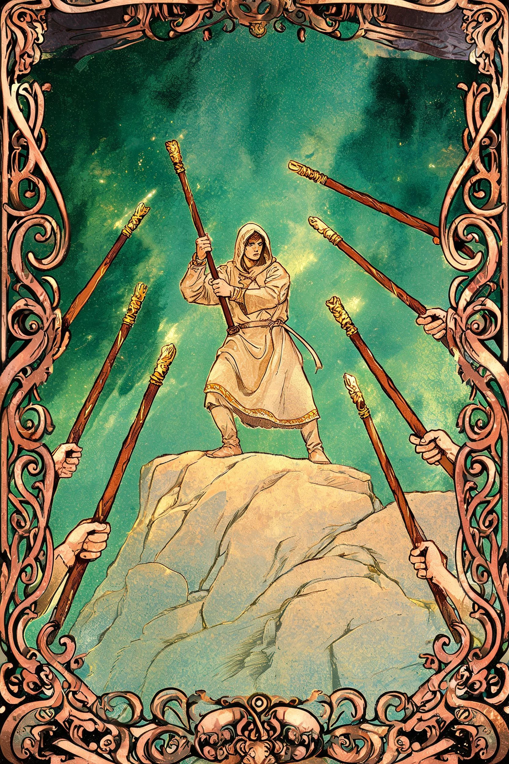 ไพ่ เจ็ดไม้เท้า (Seven of Wands)