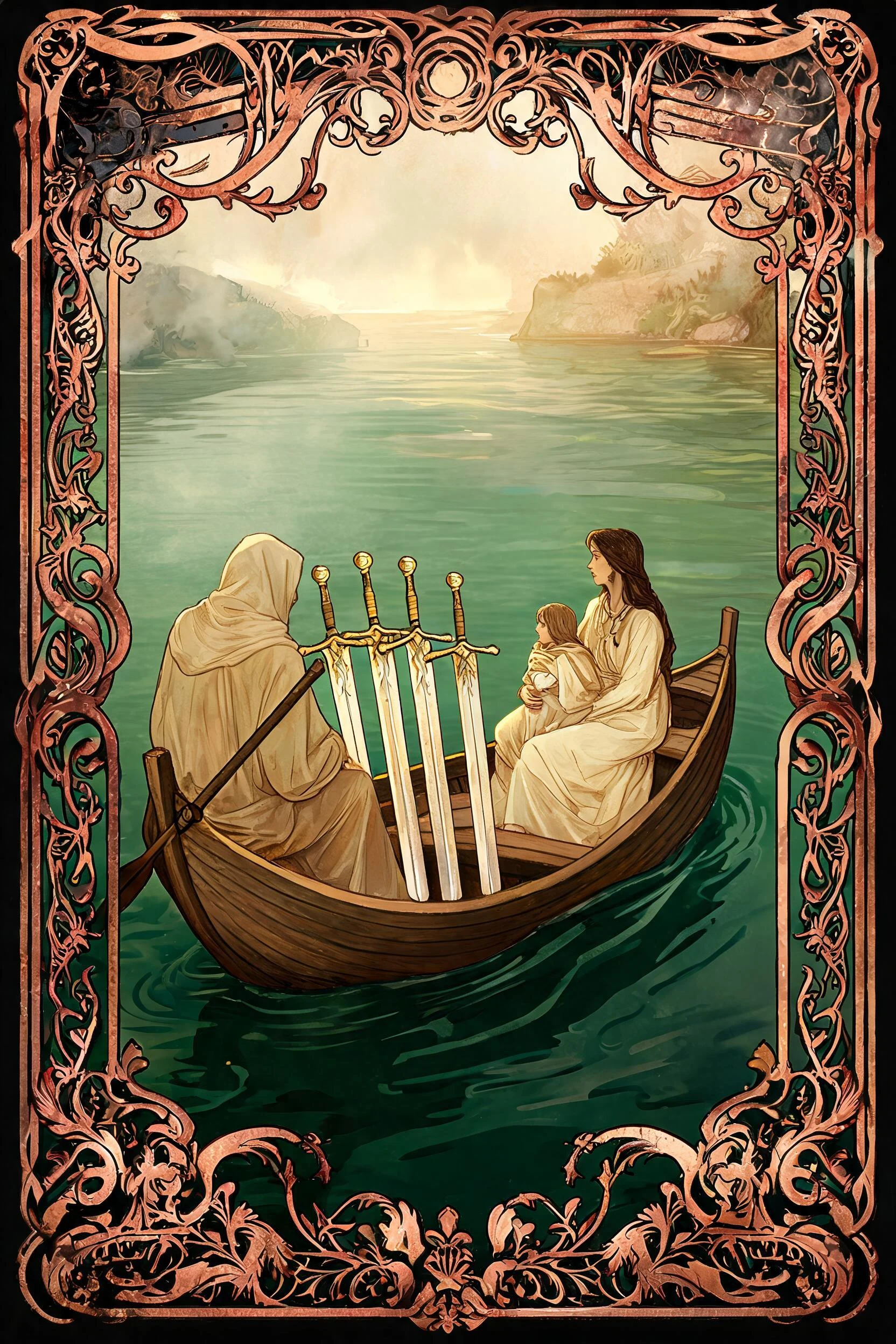 ไพ่ หกดาบ (Six of Swords)