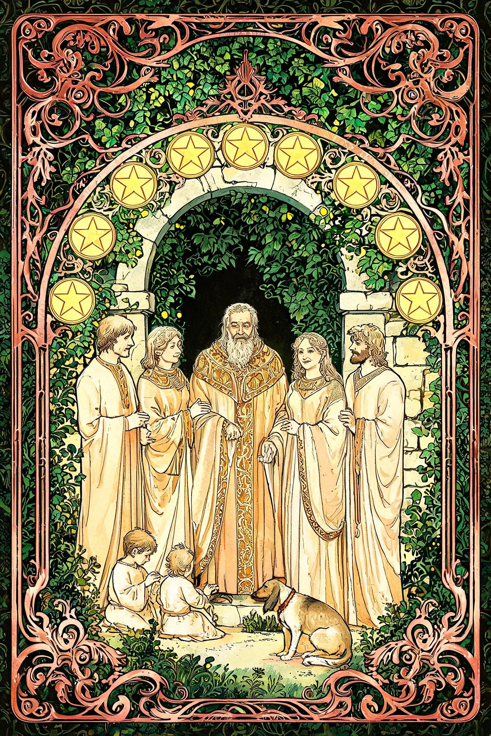 ไพ่ สิบเหรียญ (Ten of Pentacles)