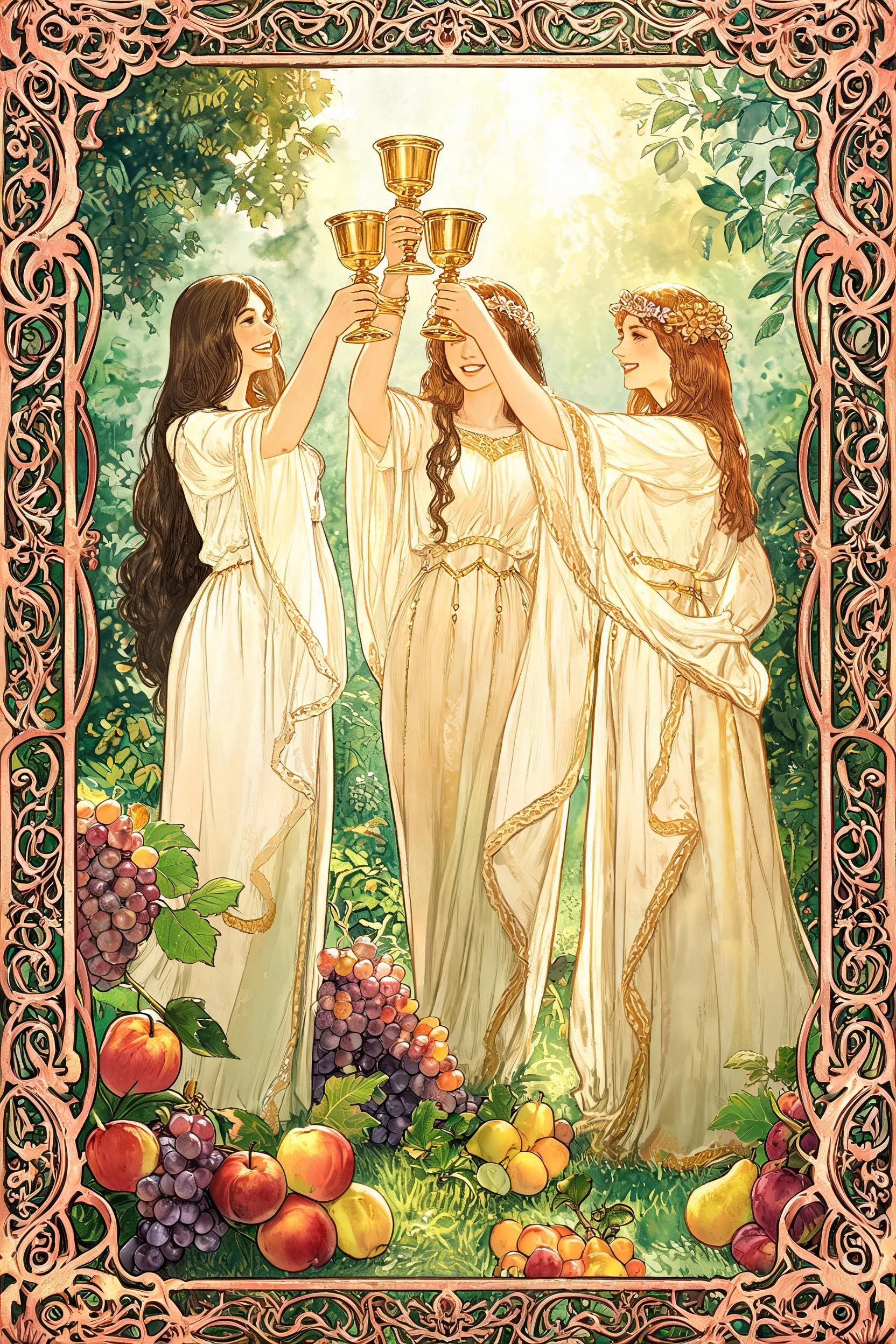 ไพ่ สามถ้วย (Three of Cups)